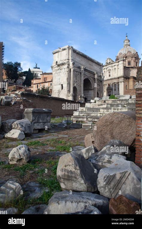 Ancient roman forum in the city of Rome Stock Photo - Alamy