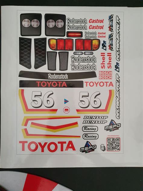 DECALS TOYOTA CELICA VENDETTA Deltaplastik Modellismo R C