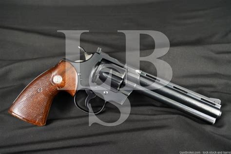 Colt Python Model Blue 6″ 357 Magnum Double Action Revolver Mfd 1969 Candr Lock Stock And Barrel