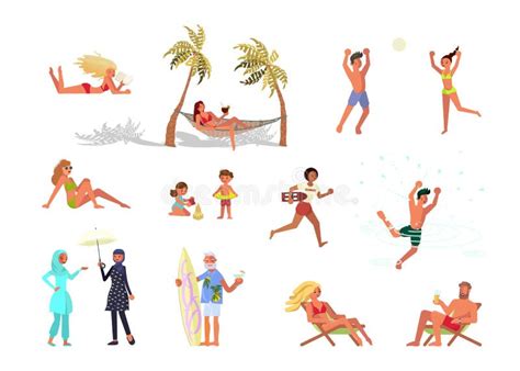 Beach Bikini Girl Cartoon Stock Illustrations Beach Bikini Girl Cartoon Stock
