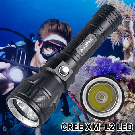 Super Bright L2LED White Light Diving Flashlight 1200LM Professional