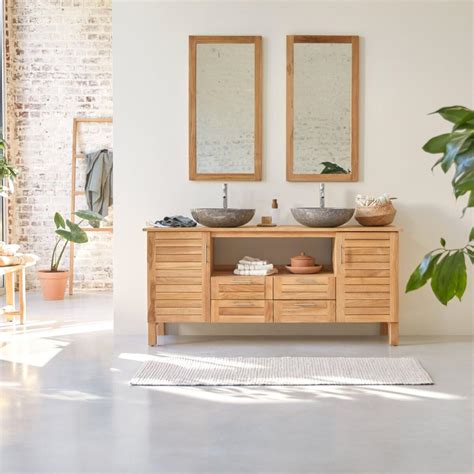 Tikamoon Mobile Da Bagno In Teak Massello 165 Cm Soho Leroy Merlin