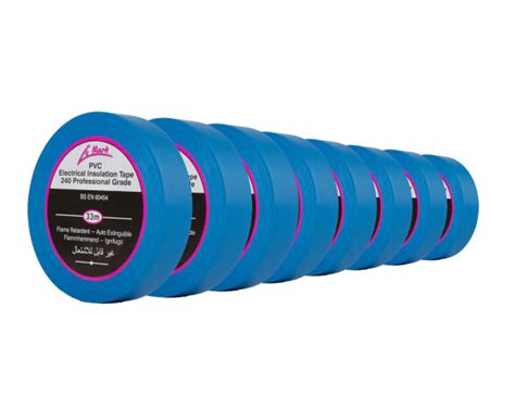 Pvc Electrical Insulation Tape Mm X M Blue Pack Le Mark