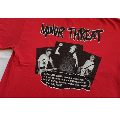 Minor Threat T shirt Graphic Vintage 🔵 Red Crew... - Depop