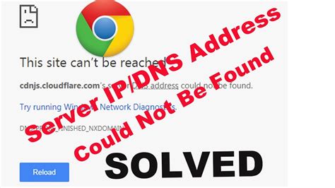 Easy Fix Server Ip Dns Address Could Not Be Found This Site Can T Be