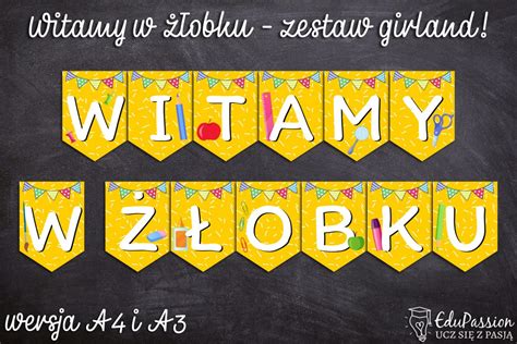 Witamy W Obku Zestaw Girland Edupassion