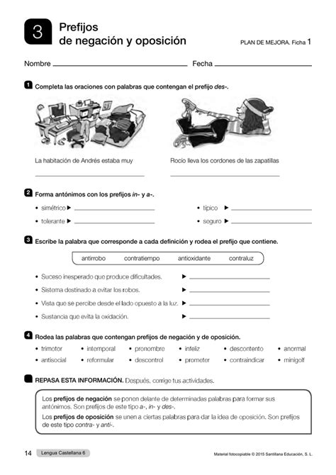 Prefijos De Negaci N Y Oposici N