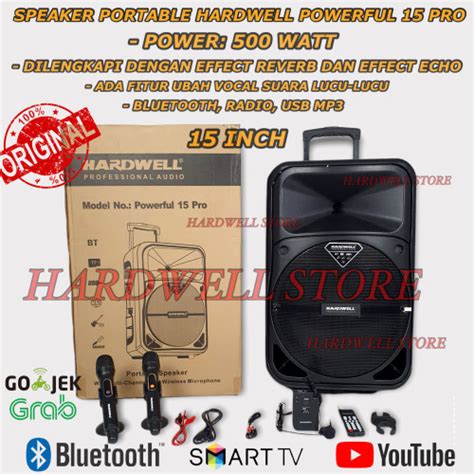 Jual Speaker Portable Meeting 15 Inch HARDWELL POWERFUL 15 PRO Original