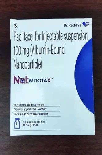 Paclitaxel 100mg Dr Reddy S Laboratories Ltd Nab Mitotax 100mg