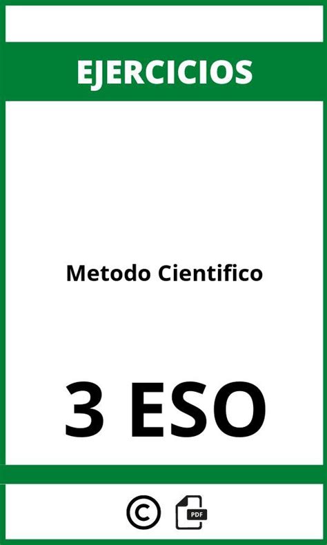 Ejercicios Metodo Cientifico 3 Eso Pdf