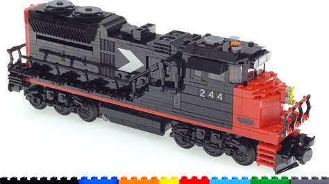 Custom Lego Train Locomotive Moc American Style Wide Single Cab Diesel Youtube