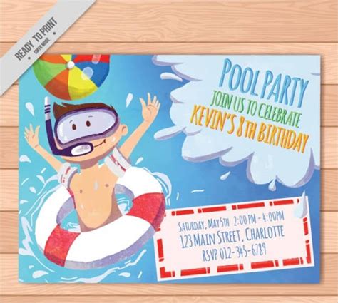 Pool Party Invite Template Free For Your Needs