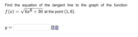 Solved Find The Equation Of The Tangent Line To The Graph Of Chegg