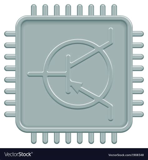 Microchip Icon Royalty Free Vector Image Vectorstock