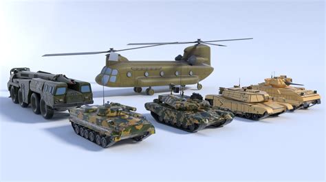 6 Military Vehicles 3d Model Cgtrader