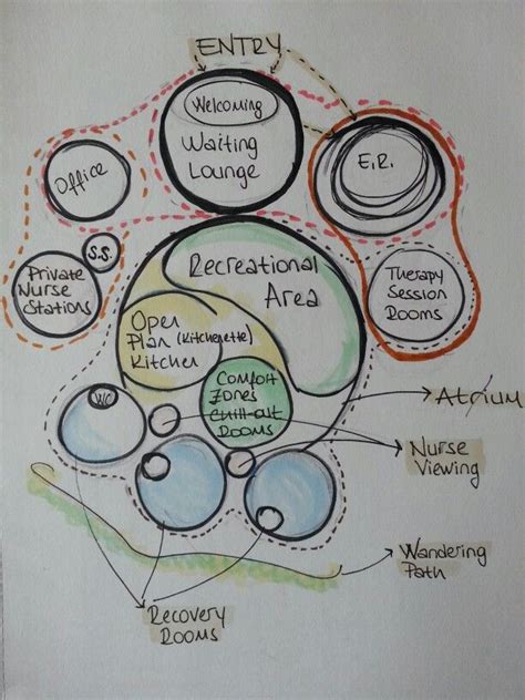 Psychiatric Center Bubble Diagram