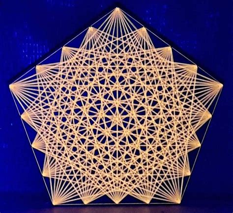 Sacred Geometry Pentagonal String Art Uv Reactive Etsy