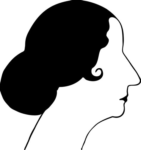 1920s Woman Profile Flapper - Openclipart