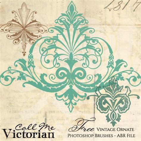 Free Photoshop Brushes Vintage Ornate Call Me Victorian Photoshop