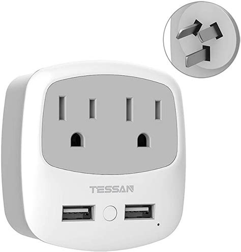 Tessan New Zealand Australia Power Plug Adapter Type I Travel Adaptor