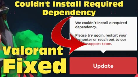 Valorant We Couldn T Install A Required Dependency Fix Youtube