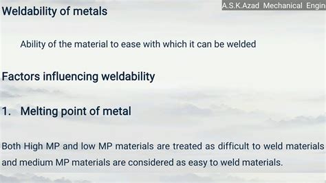 Factors Influencing Weldability | Factors Affecting Weldability ...