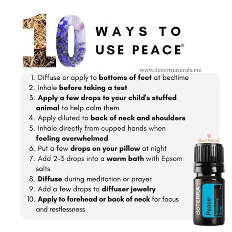 Doterra Peace Essential Oil Blend Desert Naturals Doterra Essential