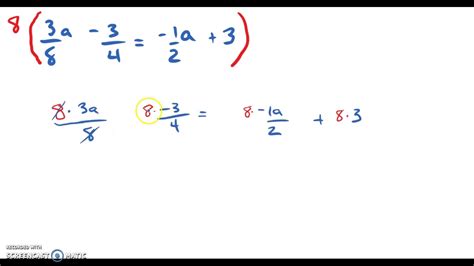 Multi Step Equations With Fractions Practice Problems Youtube