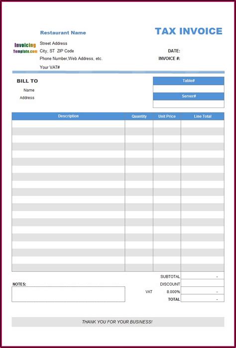 Libreoffice Invoice Template