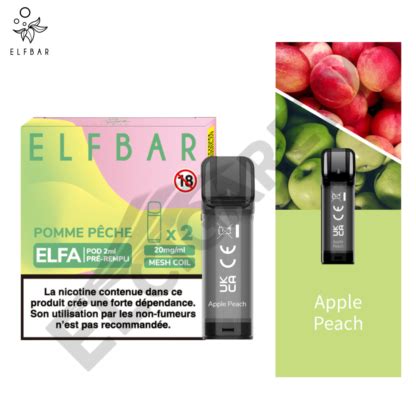 Elfbar Elfa Pod Cartridge Apple Peach Mg Ks Elektronick Cigarety