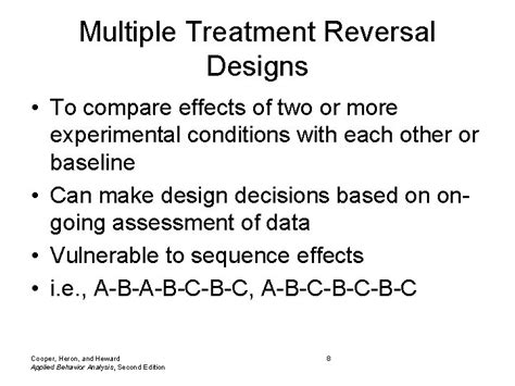 Chapter Reversal And Alternating Treatments Designs Cooper