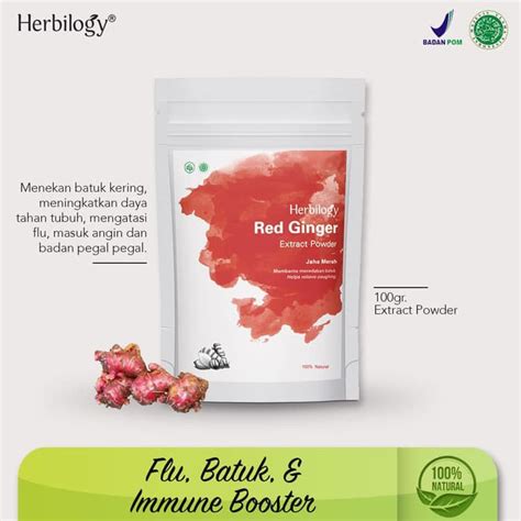 Jual Herbilogy Red Ginger Extract Powder Jahe Merah Bubuk 100 Gr