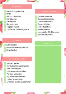 BASIC PACKLISTE FÜR DEINEN URLAUB Katefully