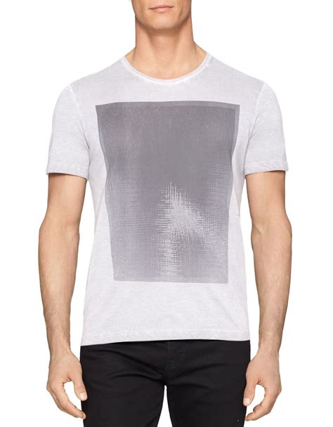 Calvin Klein Jeans Abstract Graphic T Shirt In White For Men Ozone Lyst