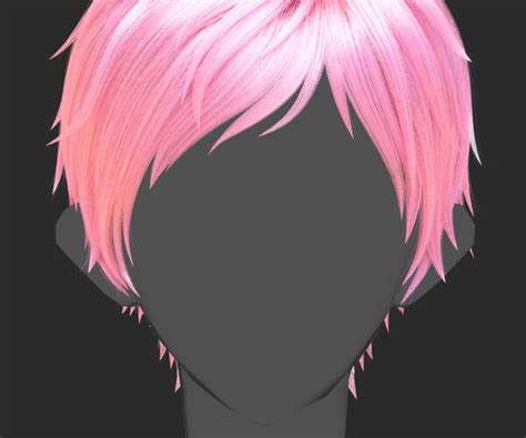 Artstation Anime Male Short Hair Hairstyle Blender Particle Hair