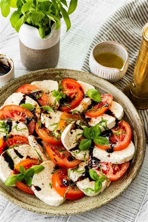 Caprese Salad With Balsamic Reduction Recipe Dinner Then Dessert