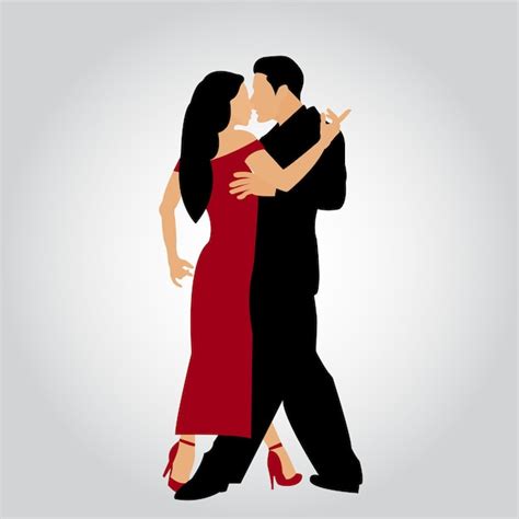 Premium Vector Couple Dancing Tango Man And Woman Dancing Tango