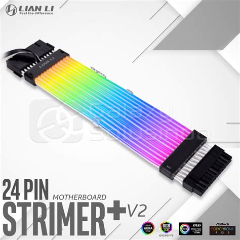 Jual Lian Li Strimer Plus V2 Argb 24 Pin Psu Extension Cable Shopee