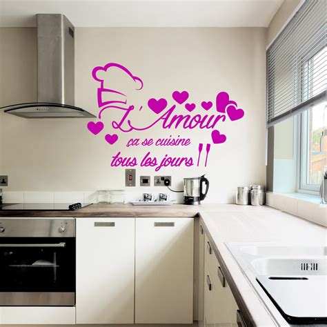 Sticker citation L amour ça se cuisine stickers Citations Français