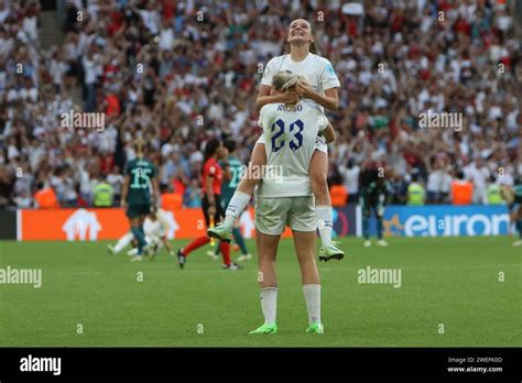 Alessia Russo And Ella Toone Celebrate Winning Uefa Womens Euro Final