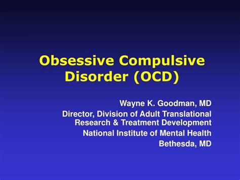 Ppt Obsessive Compulsive Disorder Ocd Powerpoint Presentation Free