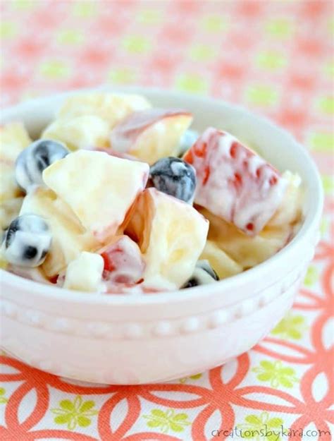 Easy Sour Cream Fruit Salad Creations By Kara