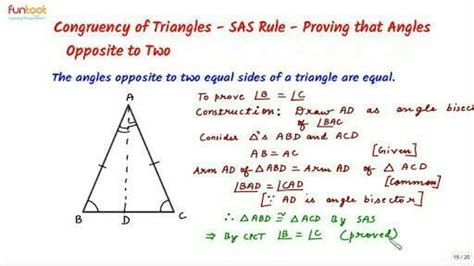 Prove That The Angles Opposite To Equal Sides Of An Isosceles Triangle