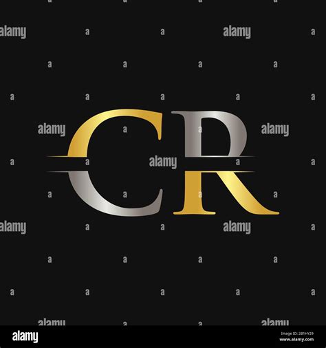 Initial Cr Letter Logo With Creative Modern Business Typography Vector