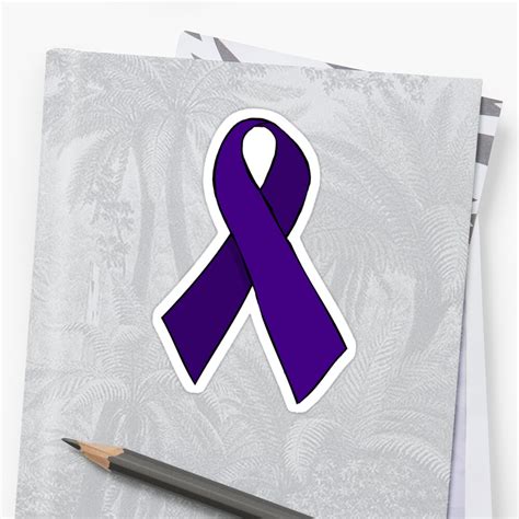 Purple Awareness Ribbon Sticker By Alihilker Redbubble