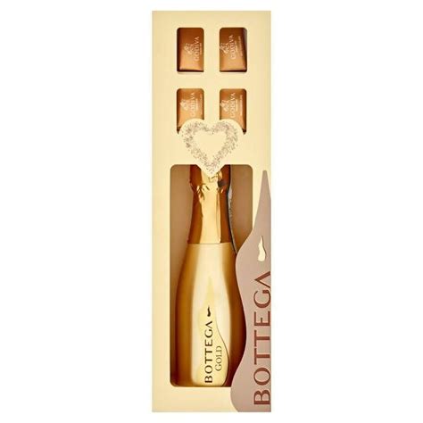 Bottega Gold Prosecco Doc Spumante Brut Godiva Milk Chocolate In