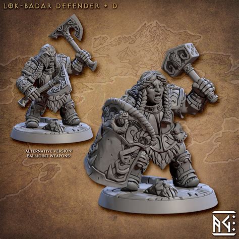 Dnd Dwarf Mini Wargaming Dwarven Miniature Player Character Token ...