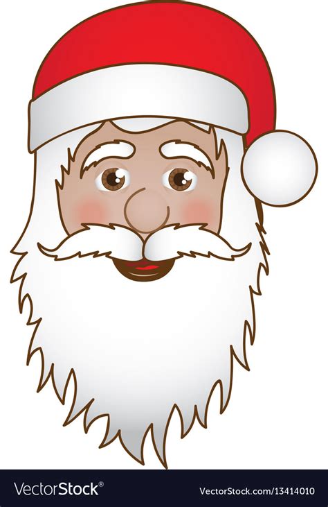 Face Cartoon Santa Claus Portrait Icon Royalty Free Vector