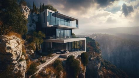 Premium Photo | The Cliff House A Modern Luxury Home with Breathtaking ...