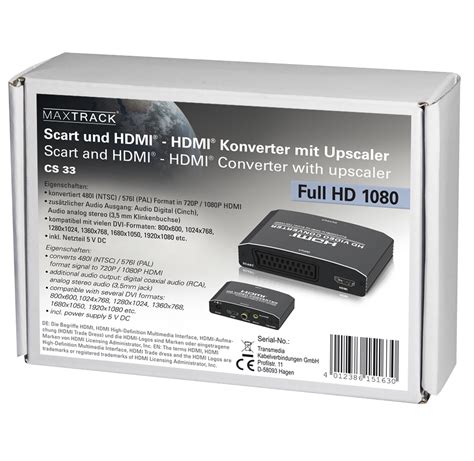 Scart To Hdmi Adapter Transmedia Kabelverbindungen Gmbh